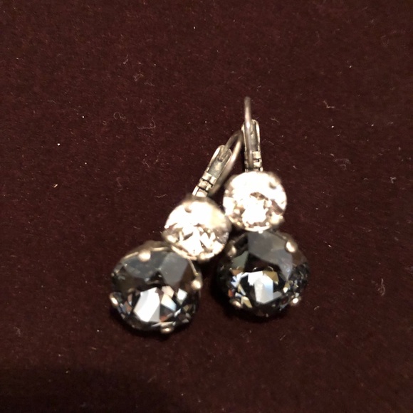 Two stone dangle earrings - Picture 2 of 8